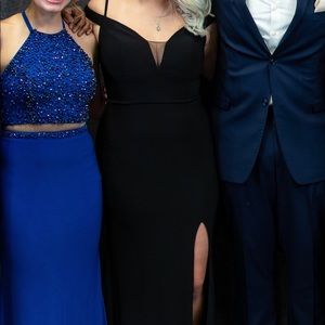 Black Jersey Evening Gown